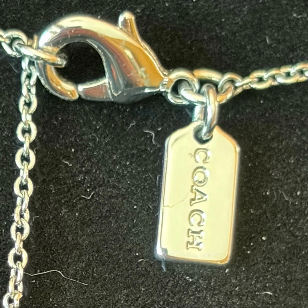 Coach Signature Crystal Silver-Toned Necklace